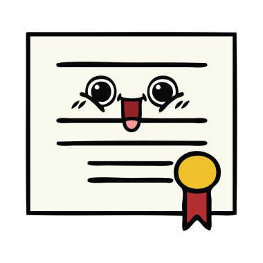 sevimli çizgi Mezuniyet Diploması