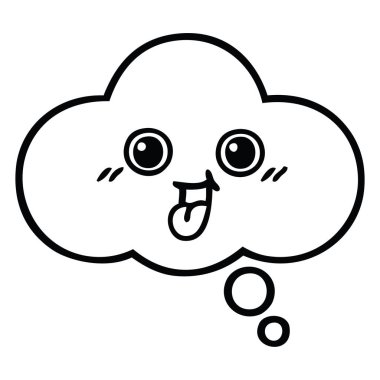 bir düşünce balonu çizim karikatür