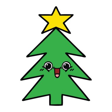 Sevimli çizgi Noel ağacı