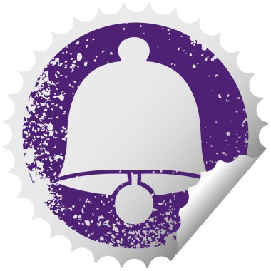 sıkıntılı dairesel peeling etiket sembolü bir pirinç çan