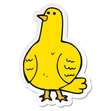 bir karikatür kuş Sticker