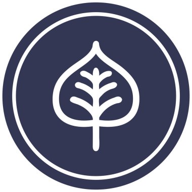 doğal yaprak dairesel simgesi