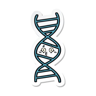 sevimli çizgi Dna iplikçiğinin etiket