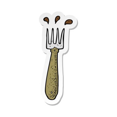 etiket bir karikatür çatal