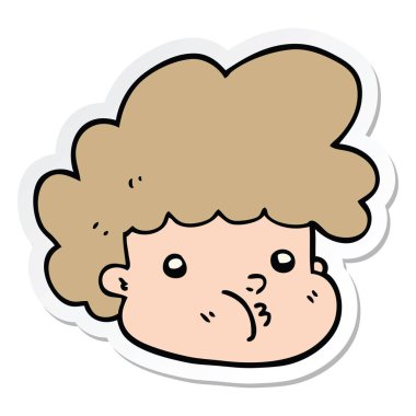 bir çizgi film çocuk etiket