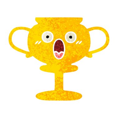 Retro illüstrasyon tarzı çizgi film Ödülü