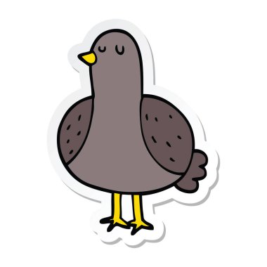 bir karikatür kuş Sticker