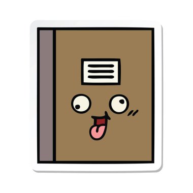 sevimli çizgi Notebook etiket