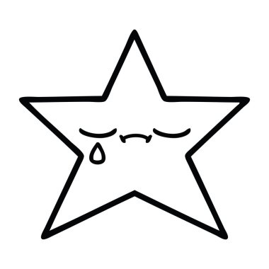 Çizim karikatür altın yıldız