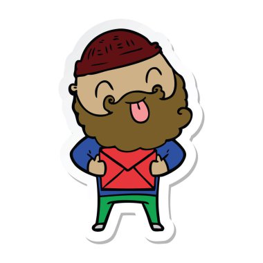 dilini sakallı bir adam etiketi