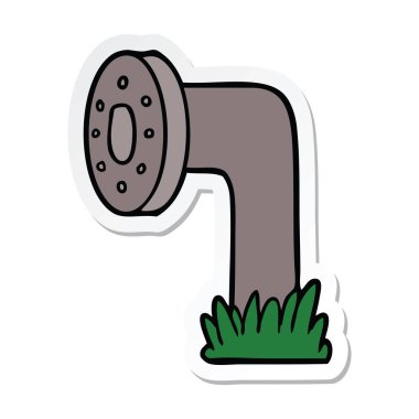 bir çizgi film boru etiket