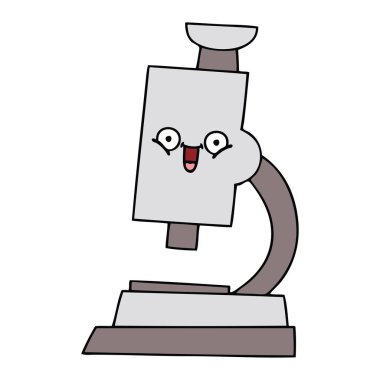 sevimli çizgi mikroskop