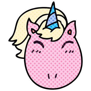 ilginç çizgi roman tarzı çizgi film tek boynuzlu at