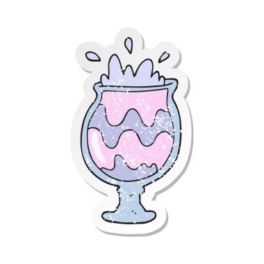 Retro kokteyl bir çizgi film garip etiket sıkıntılı