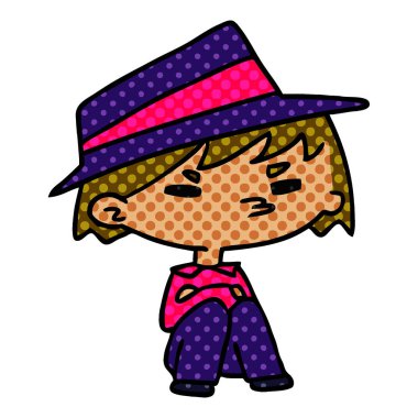 kawaii hoş çocuk çizgi film gösterimi