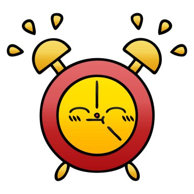 Degrade gölgeli karikatür çalar saat