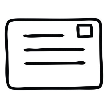 çizim karikatür mektup