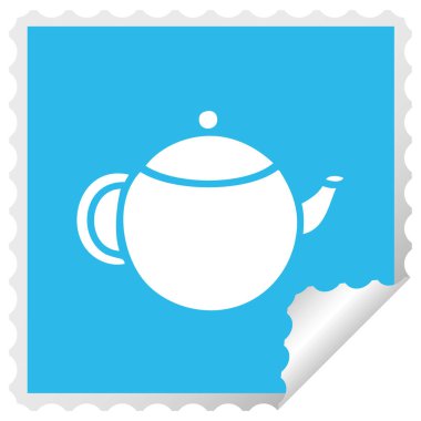 etiket karikatür kırmızı çaydanlık peeling Meydanı