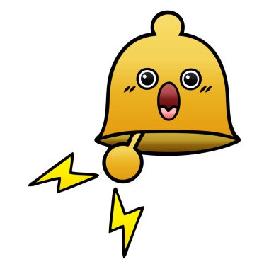 Degrade gölgeli karikatür zil çan