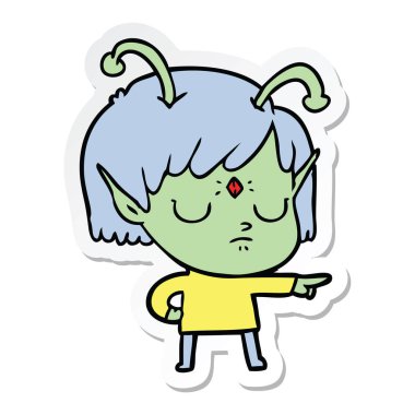 bir çizgi film yabancı kız etiketi