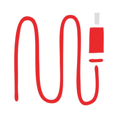 düz renk retro çizgi film ses fişi