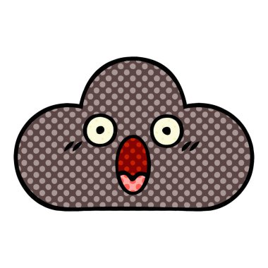 bir fırtına bulutu çizgi roman tarzı karikatür