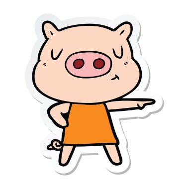 etiket domuz elbise işaret içinde bir çizgi film içerik