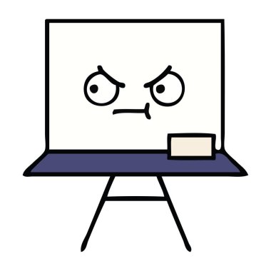 sevimli çizgi bir beyaz tahta