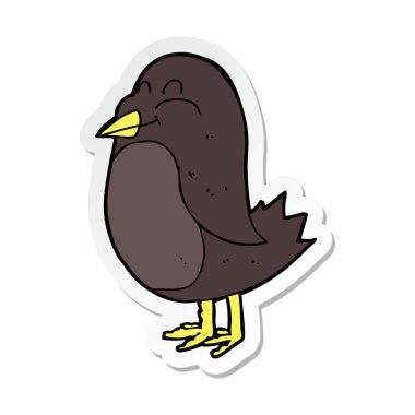 bir karikatür kuş Sticker