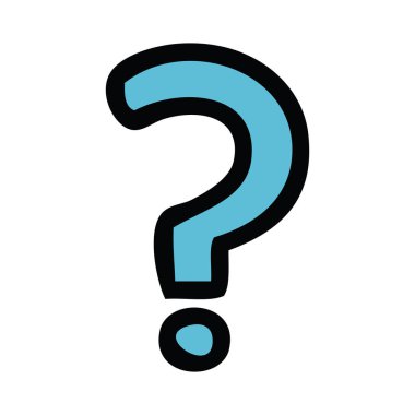 sevimli çizgi soru işareti