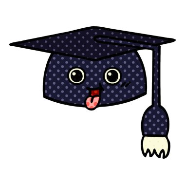 çizgi roman tarzı çizgi film mezuniyet şapka