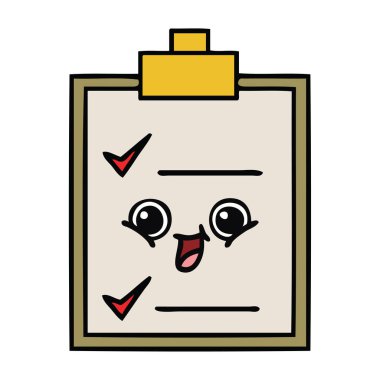 sevimli çizgi bir kontrol listesi