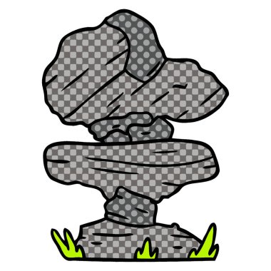 çizgi film doodle gri taş kayalar