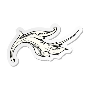 bir geleneksel el çekilmiş çiçek girdap etiket