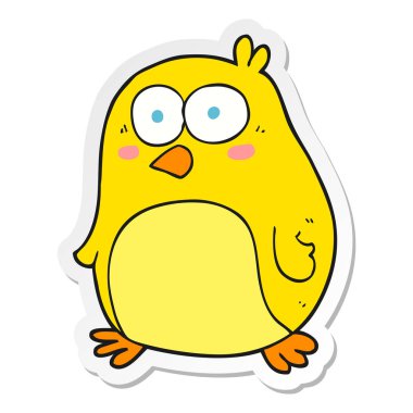 bir karikatür kuş Sticker