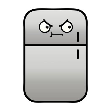 Degrade gölgeli karikatür buzdolabı derin dondurucu