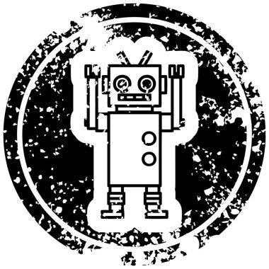 Robot sıkıntılı simgesi dans