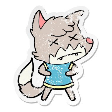 bir çizgi film ölü Fox sıkıntılı etiket