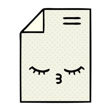 çizgi roman tarzı çizgi film kağıdın 