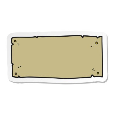 bir çizgi film boş işaret etiket