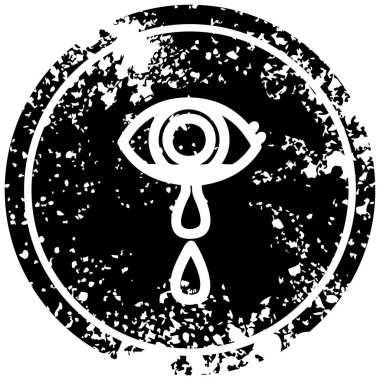 ağlayan göz sıkıntılı simgesi simgesi