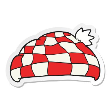 etiket bir karikatür şapka kontrol