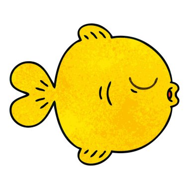 ilginç el çekilmiş çizgi film balık