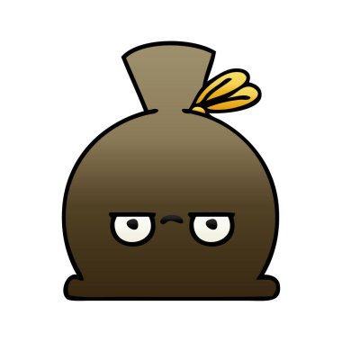 Degrade gölgeli karikatür çuval