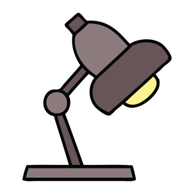 sevimli çizgi bir masa lambası