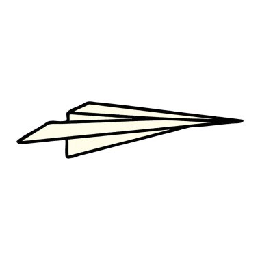 çizgi roman tarzı karikatür bir kağıt uçak