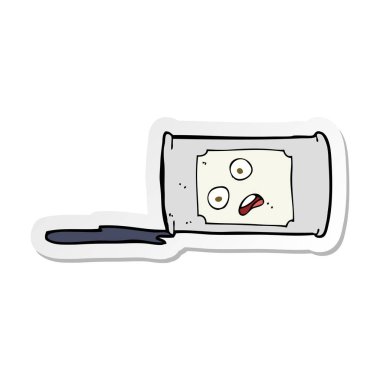 etiket bir karikatür dökülen petrolün