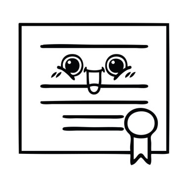 Çizim karikatür Mezuniyet Diploması