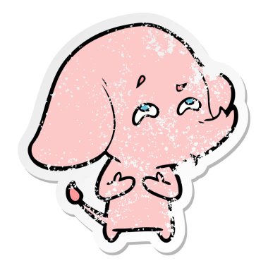 sıkıntılı etiket hatırlayarak bir çizgi fil