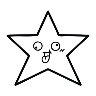 altın yıldız çizim karikatür